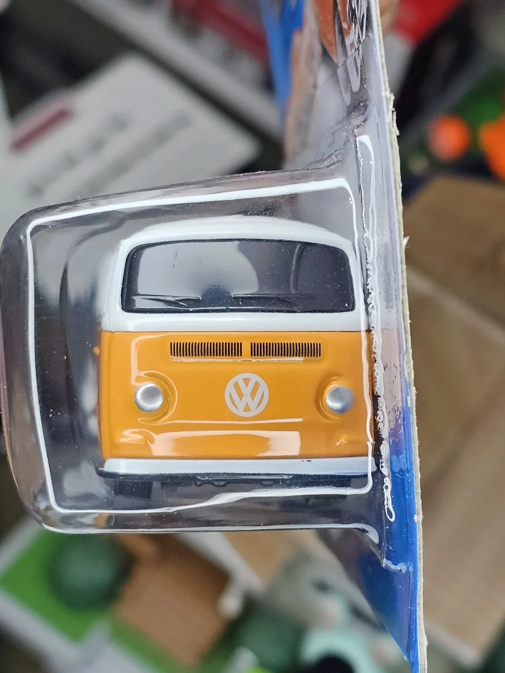 Kids Toys Classic Orange & White VW Bus Die-Cast Toy